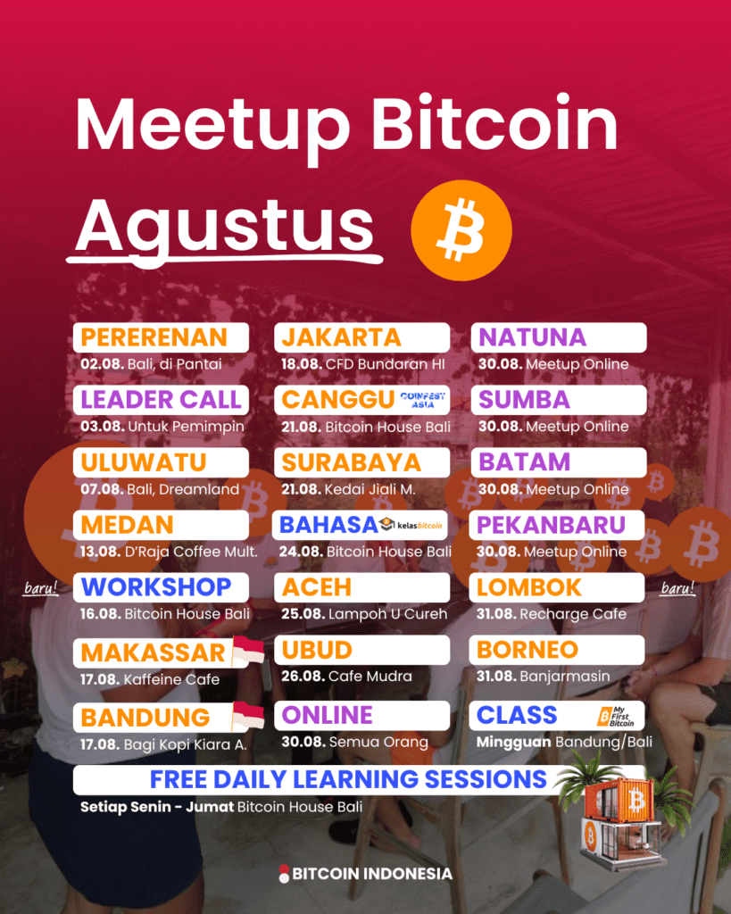 Bitcoin Meetup - Agustus - Community Meetups in Indonesia