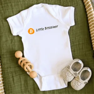 Little Bitcoiner Baby T-Shirt (white)